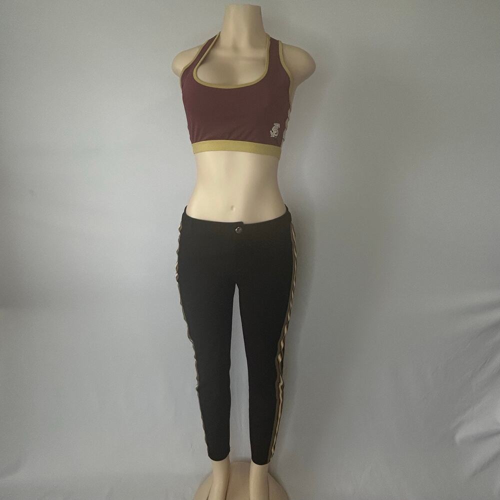 FSU Inspired Matching Set Sports Bra Stripe Pants Athleisure Outfit XL game day